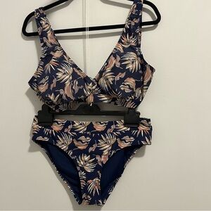 Nip Tuck Tropical Print Print Bikini Set
